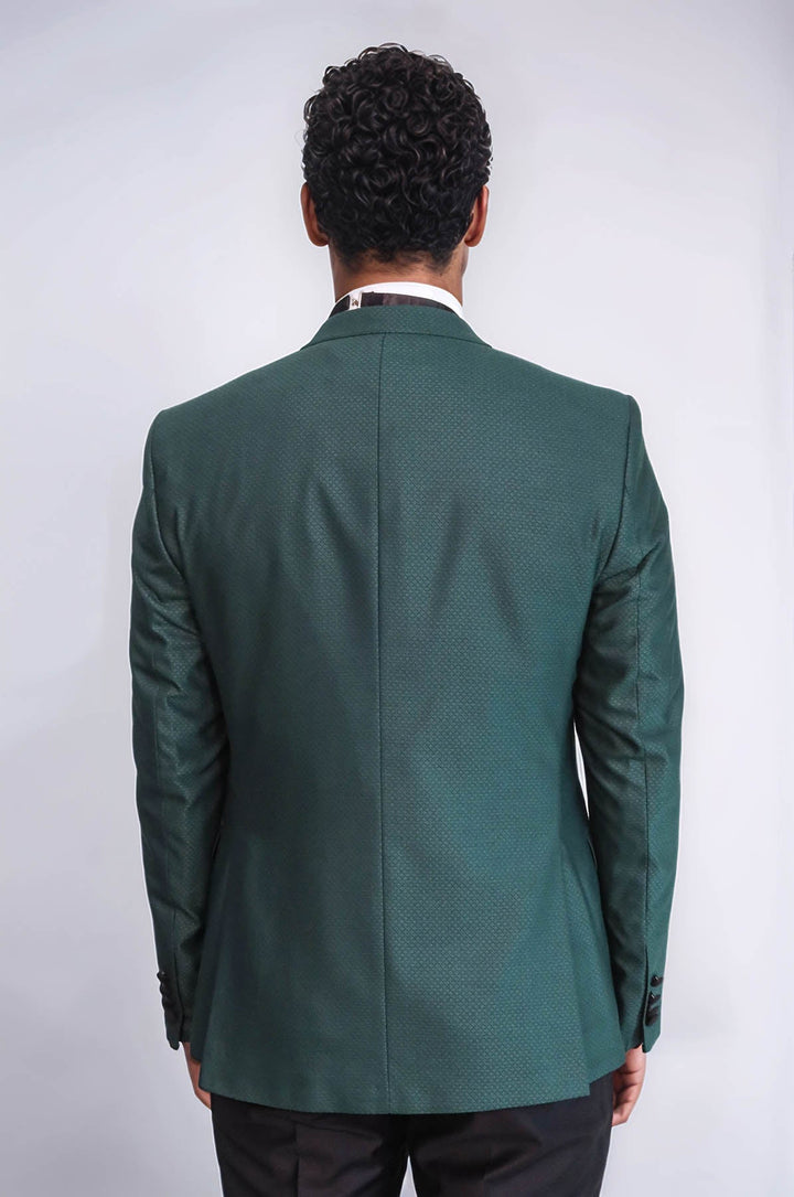 WSS Double Breasted Patterned Green Men Tuxedo  - Ioánnina
