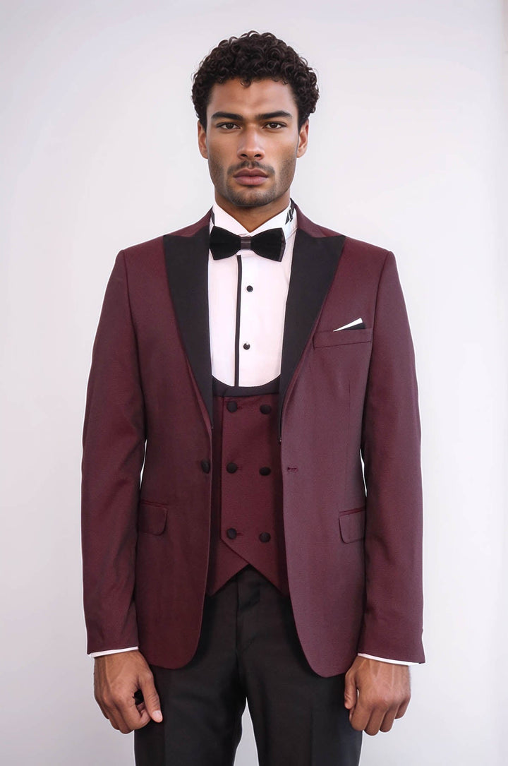 WSS Claret Red Men's Tuxedo  - San Luis Río Colorado