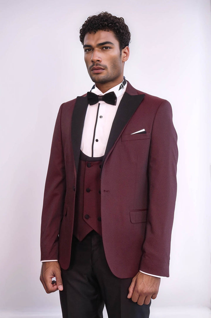 WSS Claret Red Men's Tuxedo  - San Luis Río Colorado