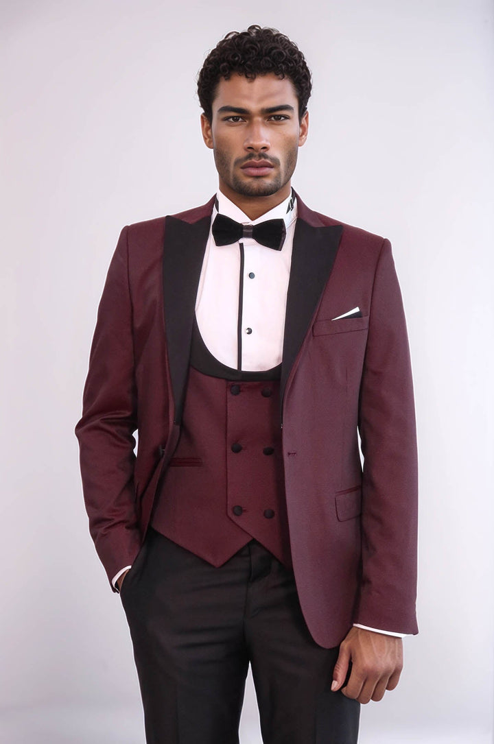 WSS Claret Red Men's Tuxedo  - San Luis Río Colorado