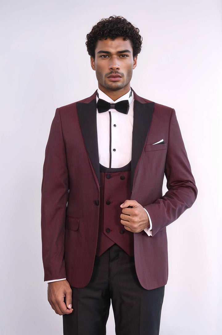 WSS Claret Red Men's Tuxedo  - San Luis Río Colorado