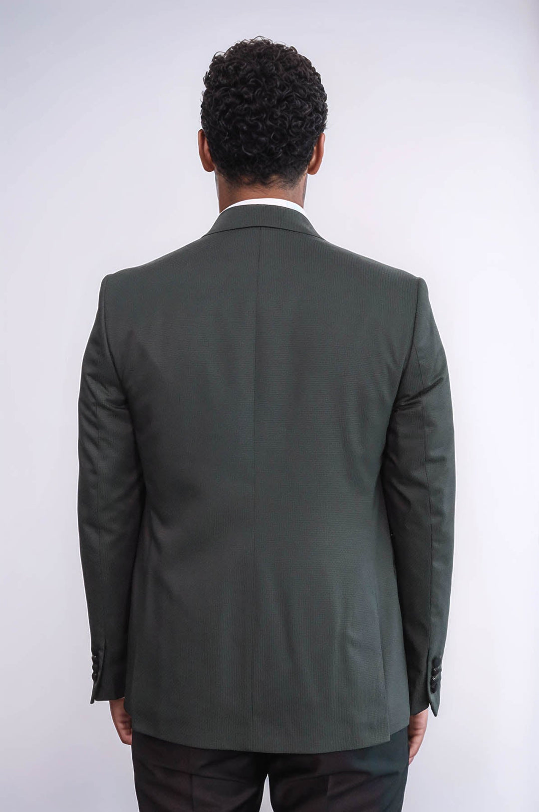 WSS Dot Patterned Dark Green Men Tuxedo  - Rivne