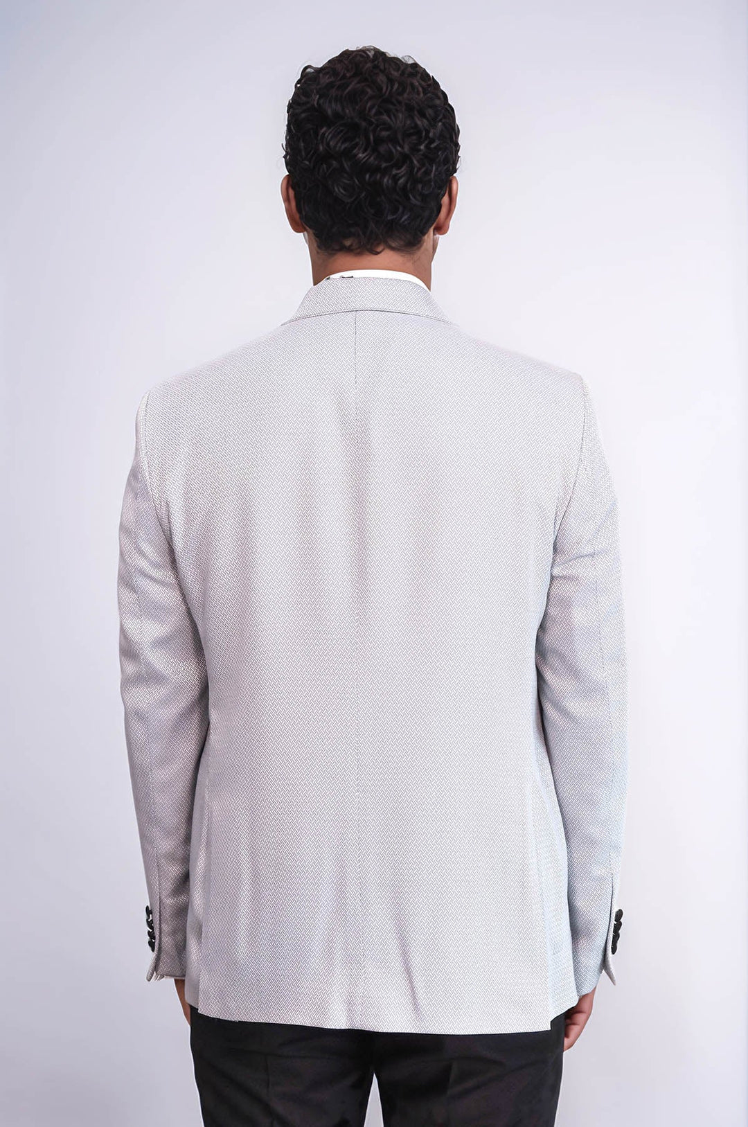 WSS Patterned Removable Lapel Grey Tuxedo  - Cairns