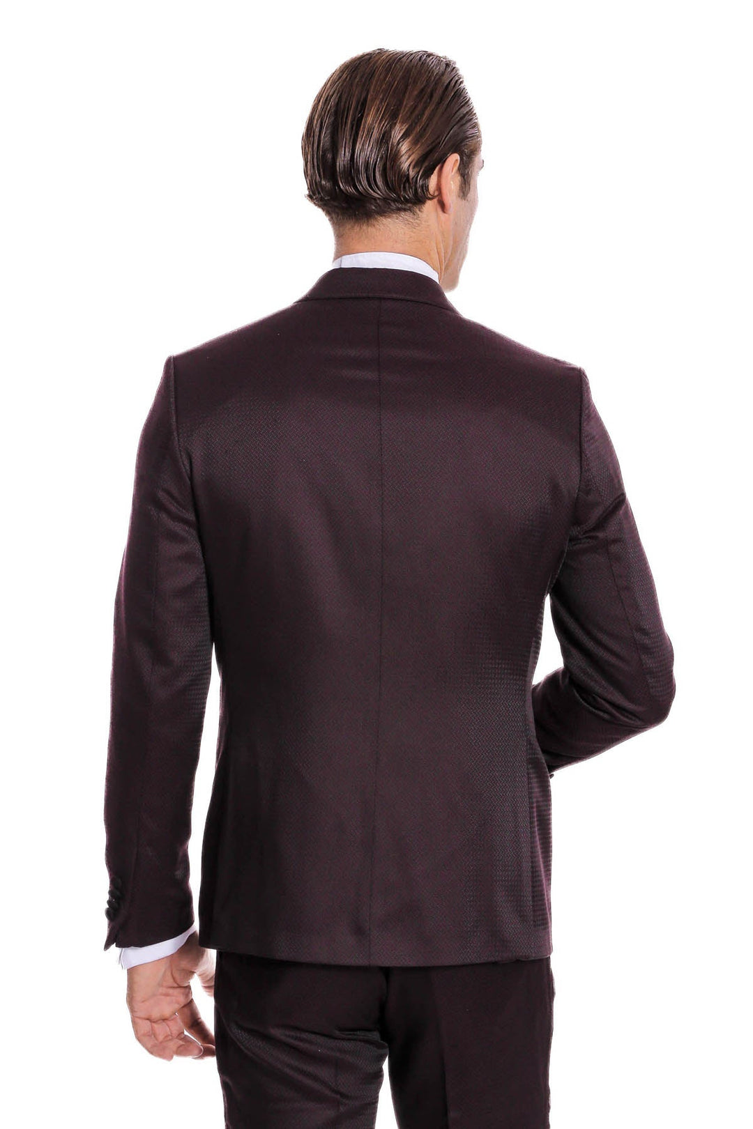 WSS Claret Red and Black Tuxedo for Men  - Enerhodar