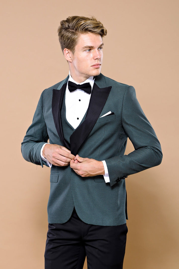 WSS Green Removable Lapel Tuxedo  - Kilmarnock