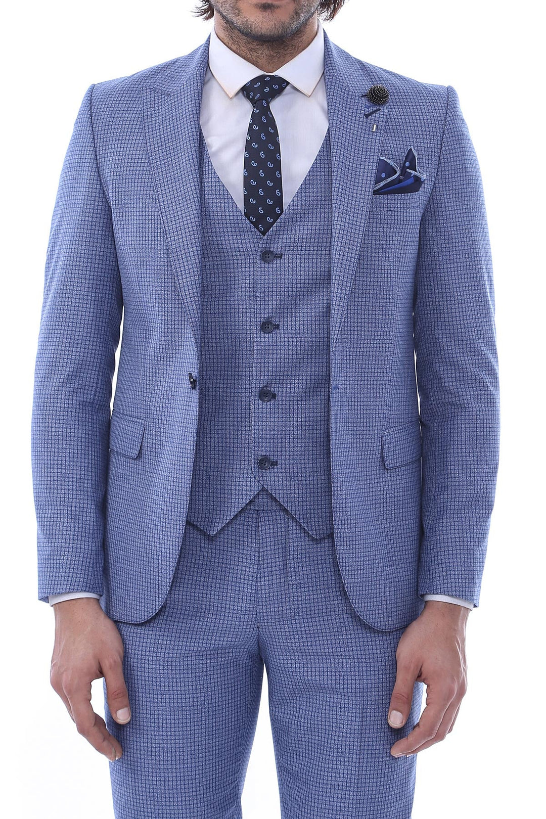 WSS Single Button Pointed Collar Blazer Three Pieces Of Suit  - Roquetas de Mar