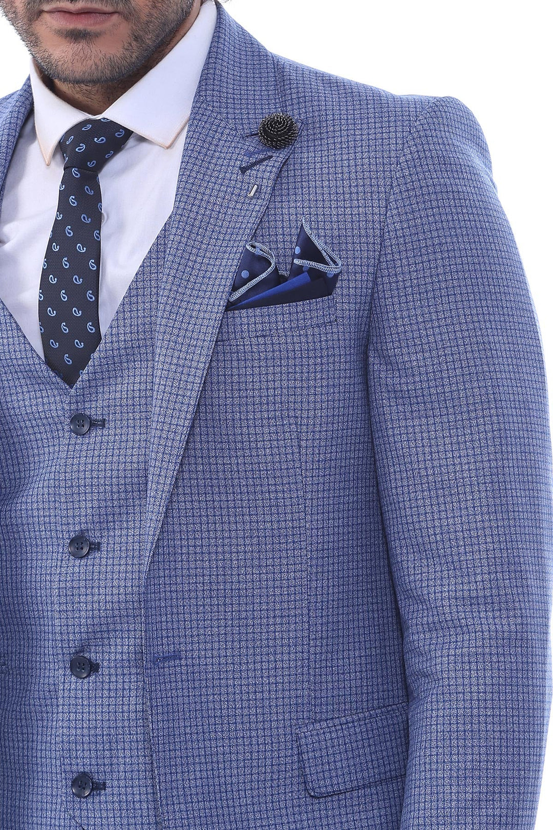 WSS Single Button Pointed Collar Blazer Three Pieces Of Suit  - Roquetas de Mar