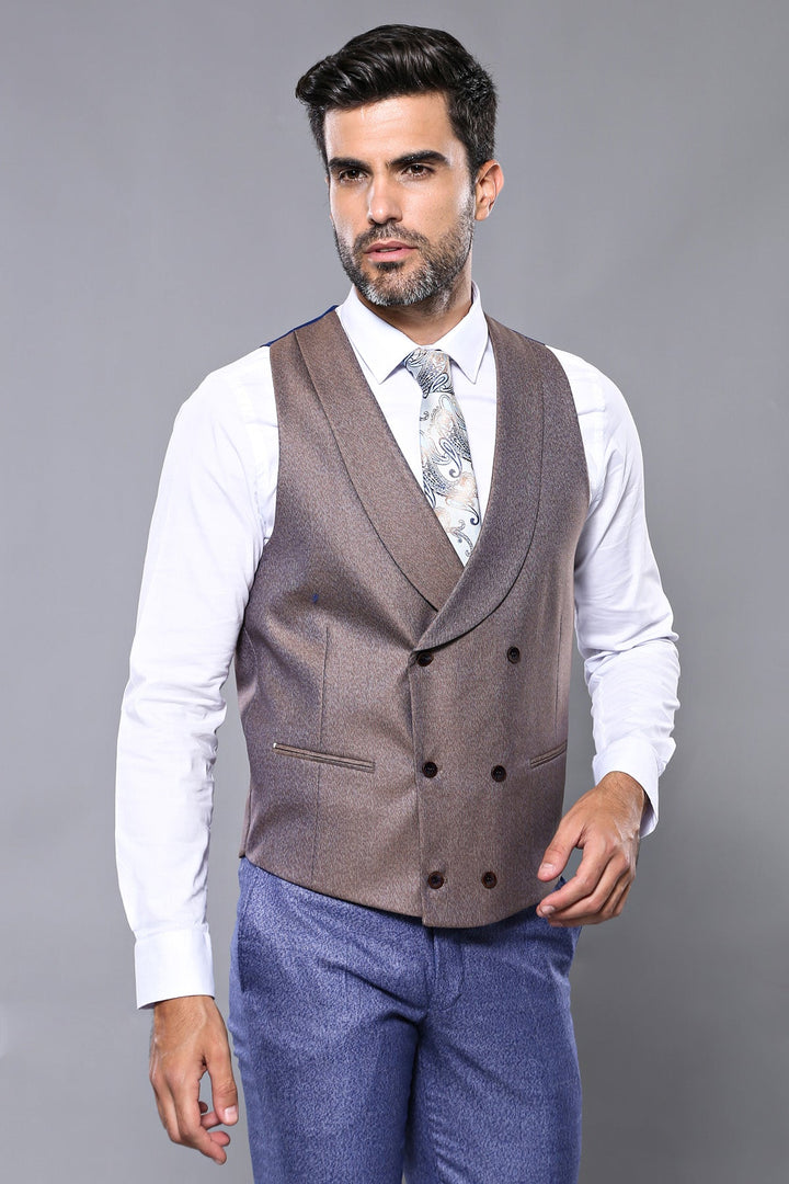 WSS Checked Blue Men's Suit  - Gainesville