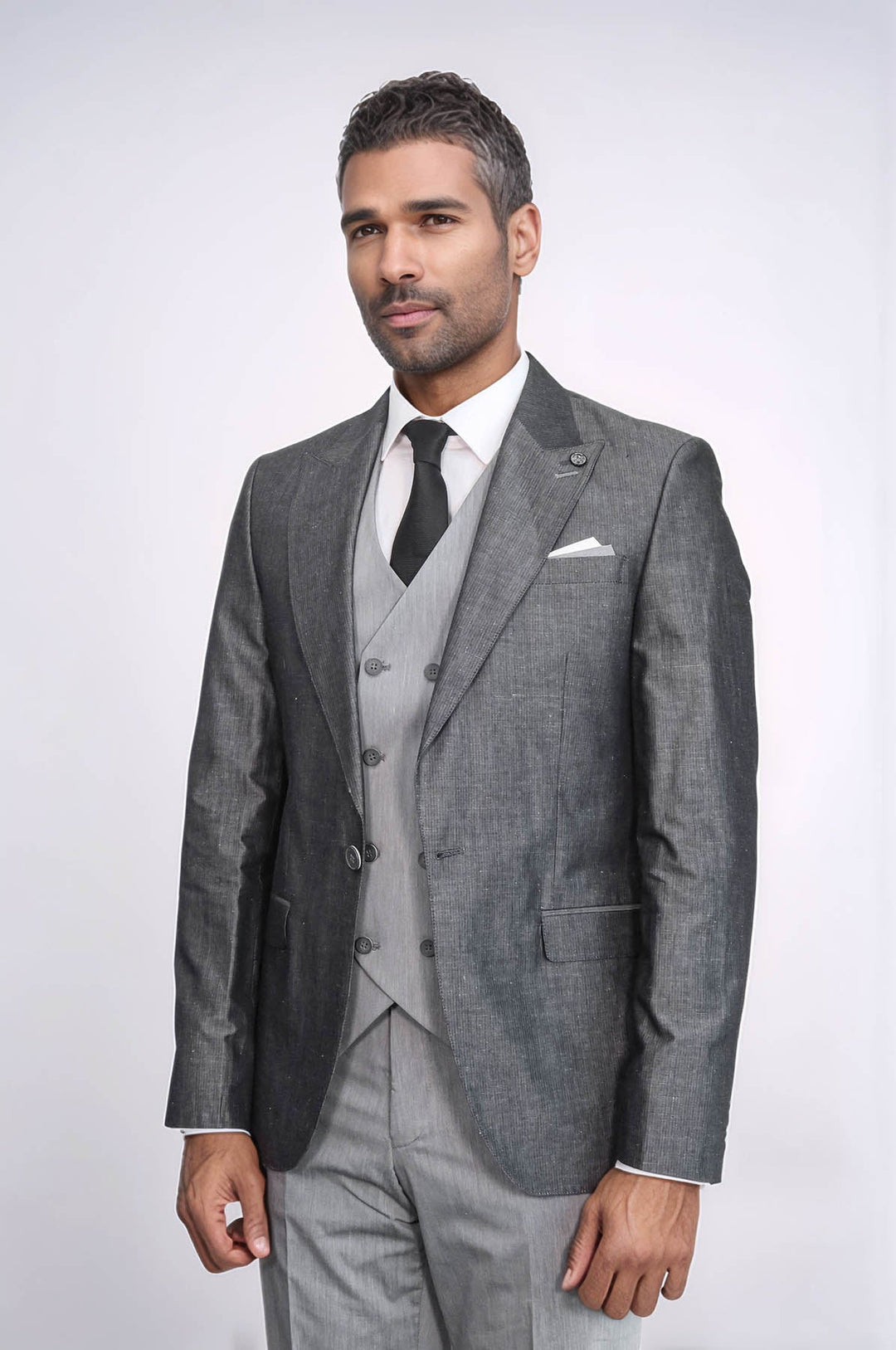WSS Grey Vested Suit   - Minden