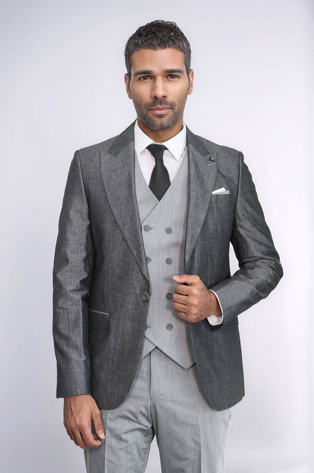 WSS Grey Vested Suit   - Minden