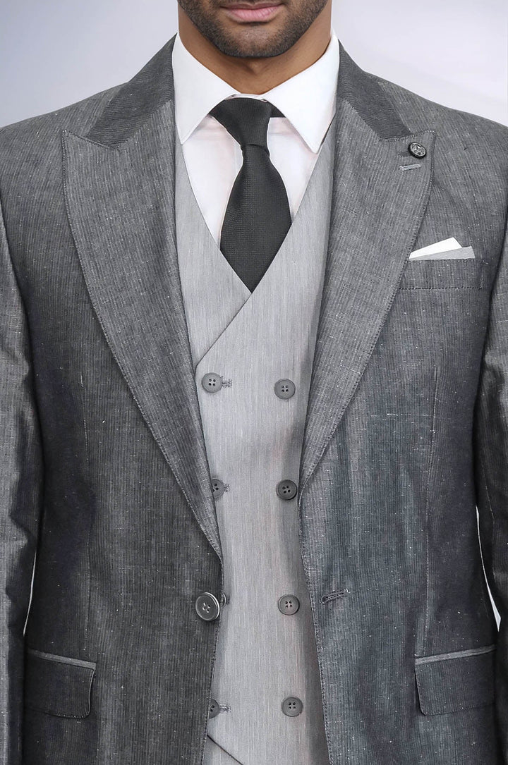 WSS Grey Vested Suit   - Minden