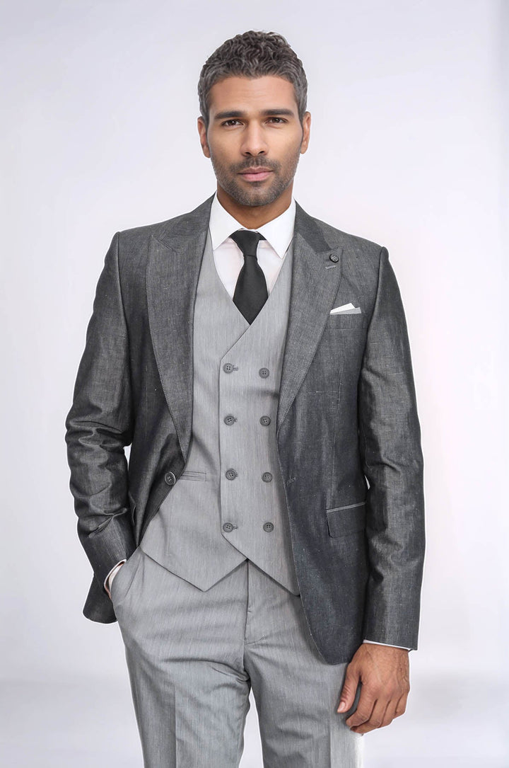 WSS Grey Vested Suit   - Minden
