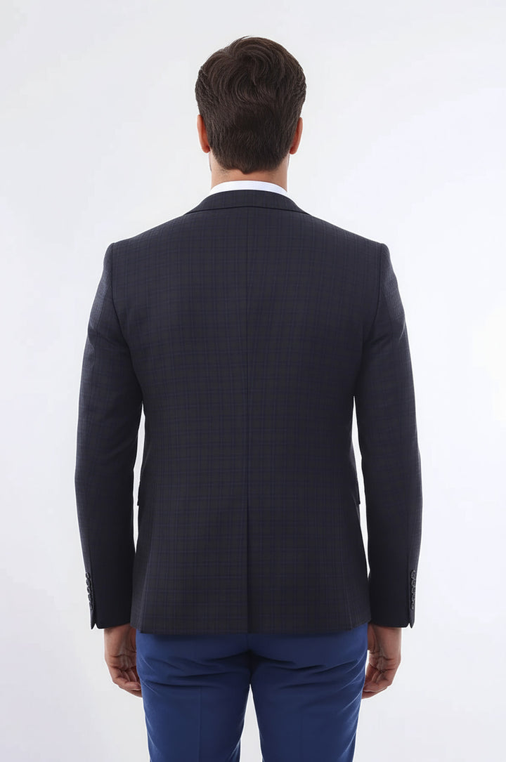 WSS Brown Plaid Men's Winter 3 Piece Suit  - Magdeburg