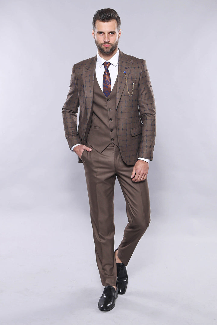 WSS Brown Checked Suit  - Hellevoetsluis