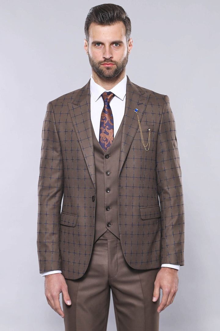 WSS Brown Checked Suit  - Hellevoetsluis