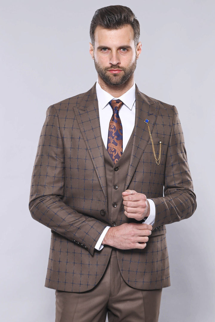 WSS Brown Checked Suit  - Hellevoetsluis