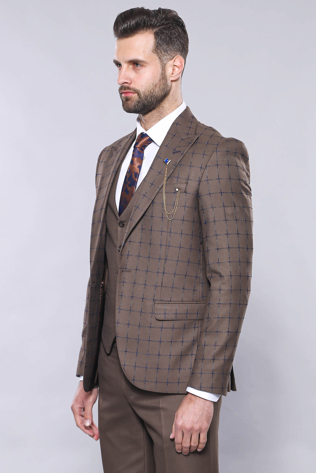 WSS Brown Checked Suit  - Hellevoetsluis