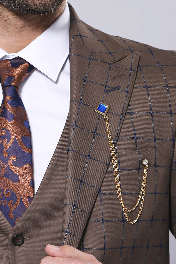 WSS Brown Checked Suit  - Hellevoetsluis