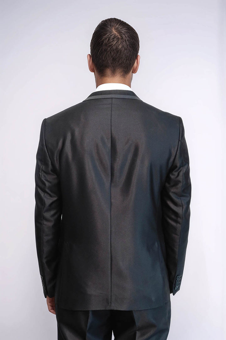 WSS Shiny Black Men Suit  - Shawnee