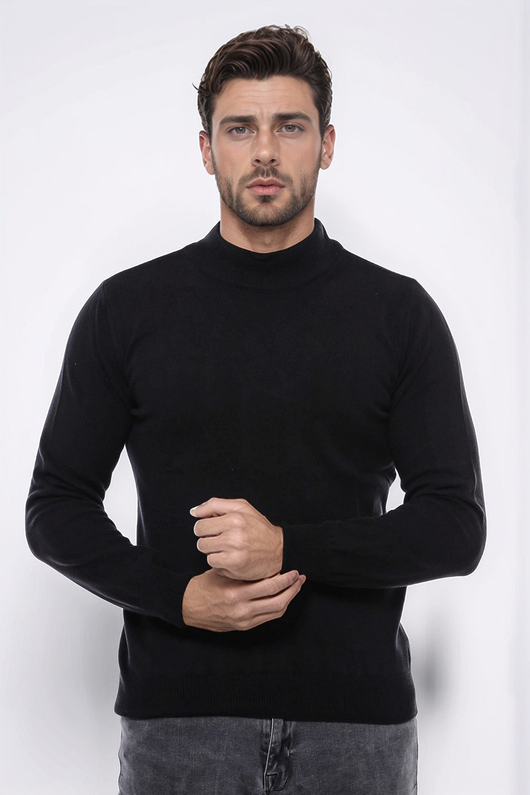WSS Half Turtleneck Black Knitwear Sweater  - Tultitlán de Mariano Escobedo