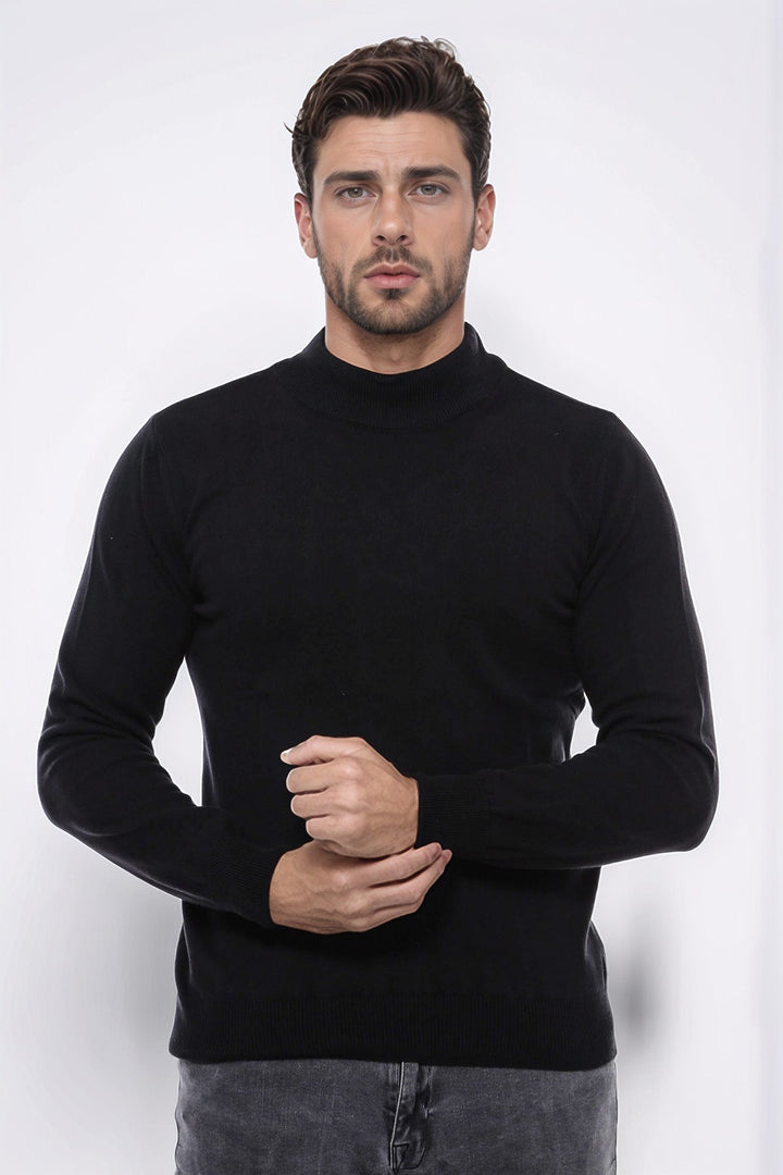 WSS Half Turtleneck Black Knitwear Sweater  - Tultitlán de Mariano Escobedo