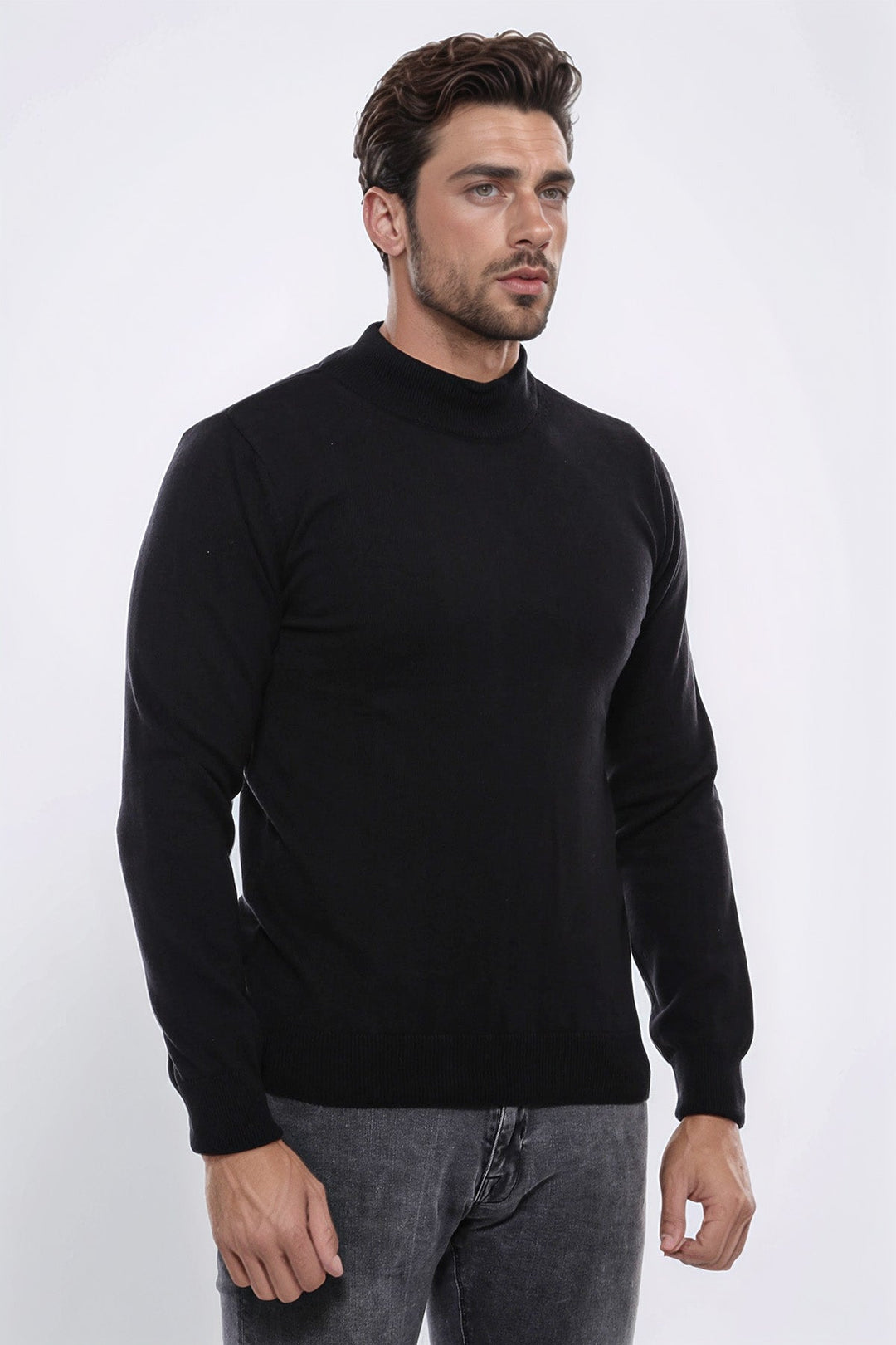 WSS Half Turtleneck Black Knitwear Sweater  - Tultitlán de Mariano Escobedo