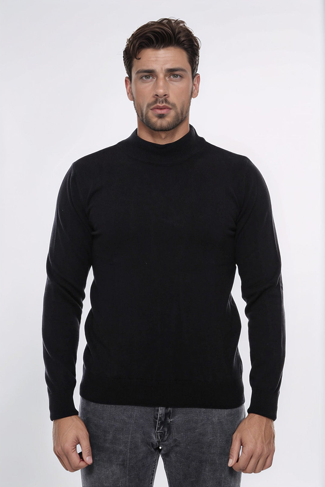 WSS Half Turtleneck Black Knitwear Sweater  - Tultitlán de Mariano Escobedo