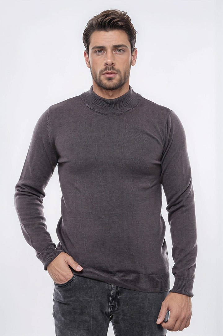 WSS Half Turtleneck Brown Knitwear Sweater  - Philadelphia