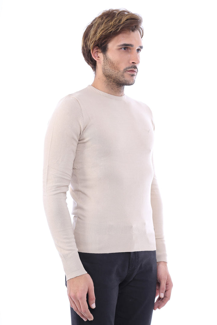 WSS Beige Slim Fit Long-Sleeve Knitwear  - Kearny