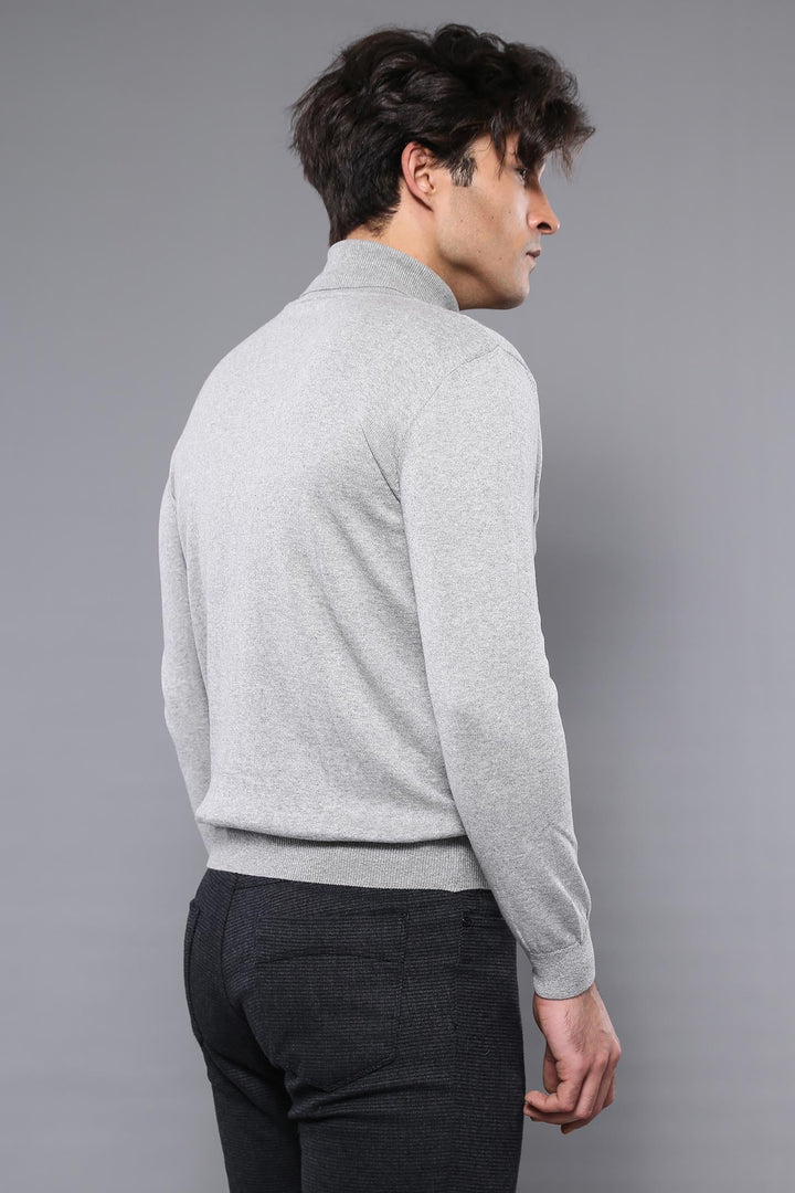 WSS Turtleneck Grey Men Sweater  - Pesaro