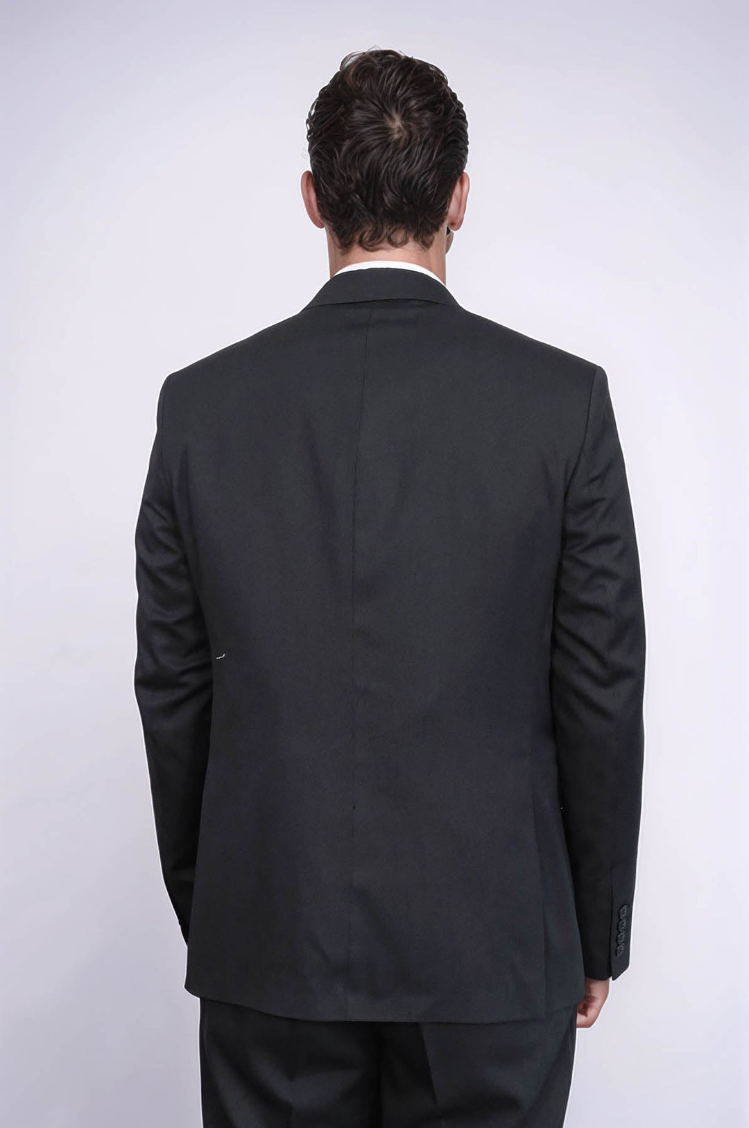 WSS 3 -Piece Single Button Peak Lapel Black Men Suit  - Security-Widefield