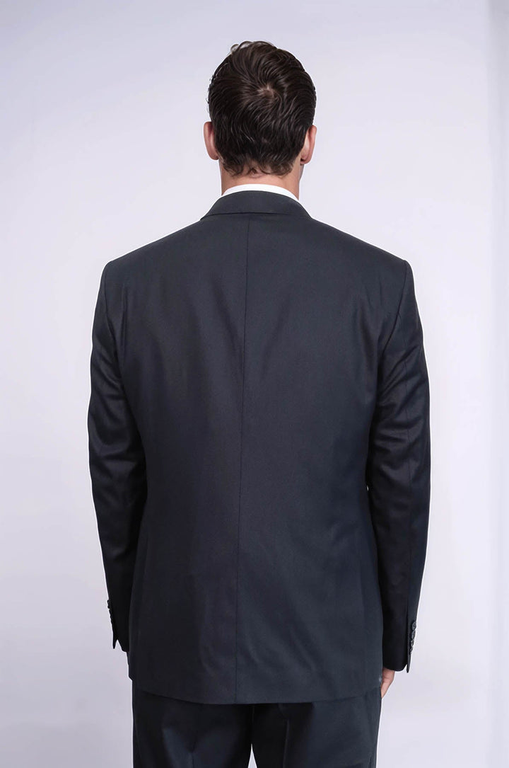 WSS 3 -Piece Single Button Peak Lapel Dark Blue Men Suit  - Arlington