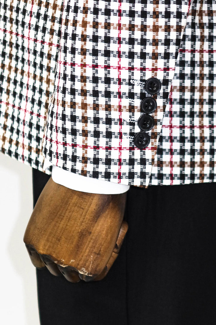 WSS Plaid Black Men Suit  - Edinburg