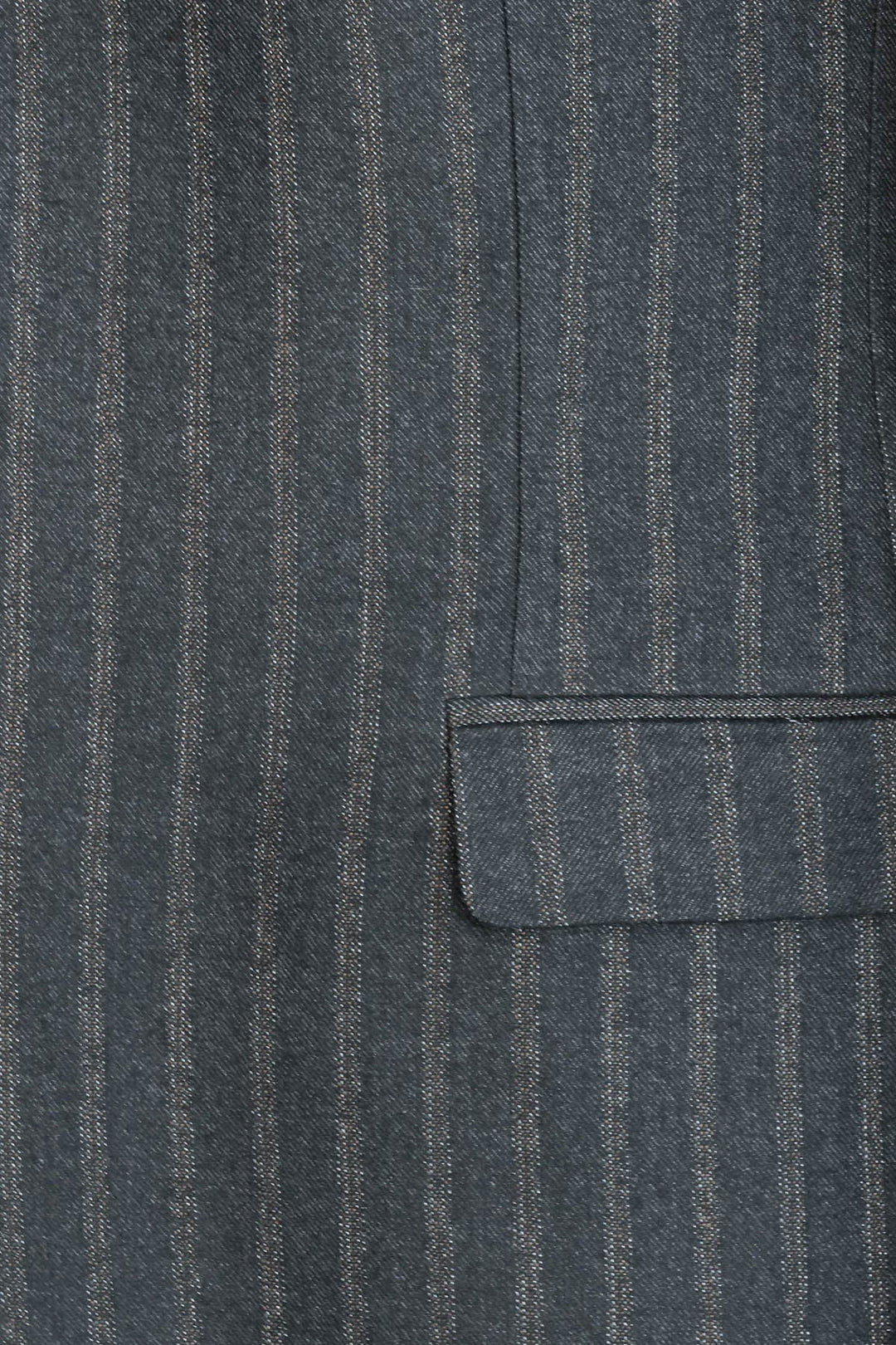 WSS Striped Black Slim-Fit Vested Men's Suit  - Smyrna