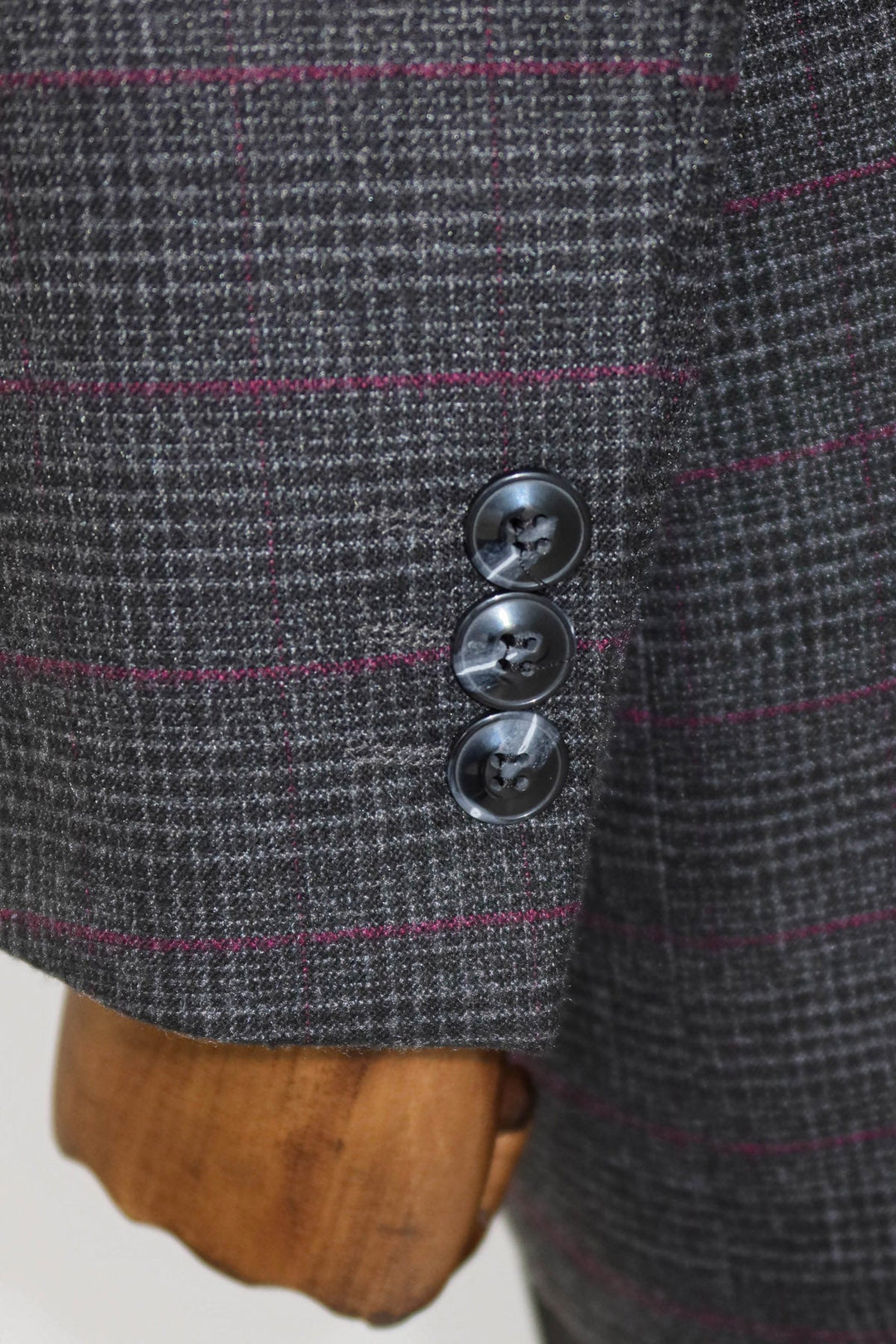 WSS Black Hidden Button Peak Lapel Coat  - North Bethesda