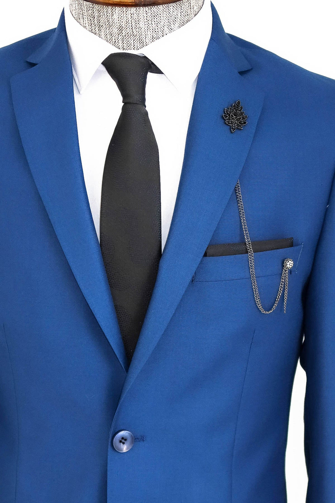 WSS 2 Piece 2 Buttons Blue Men Suit  - Paradise
