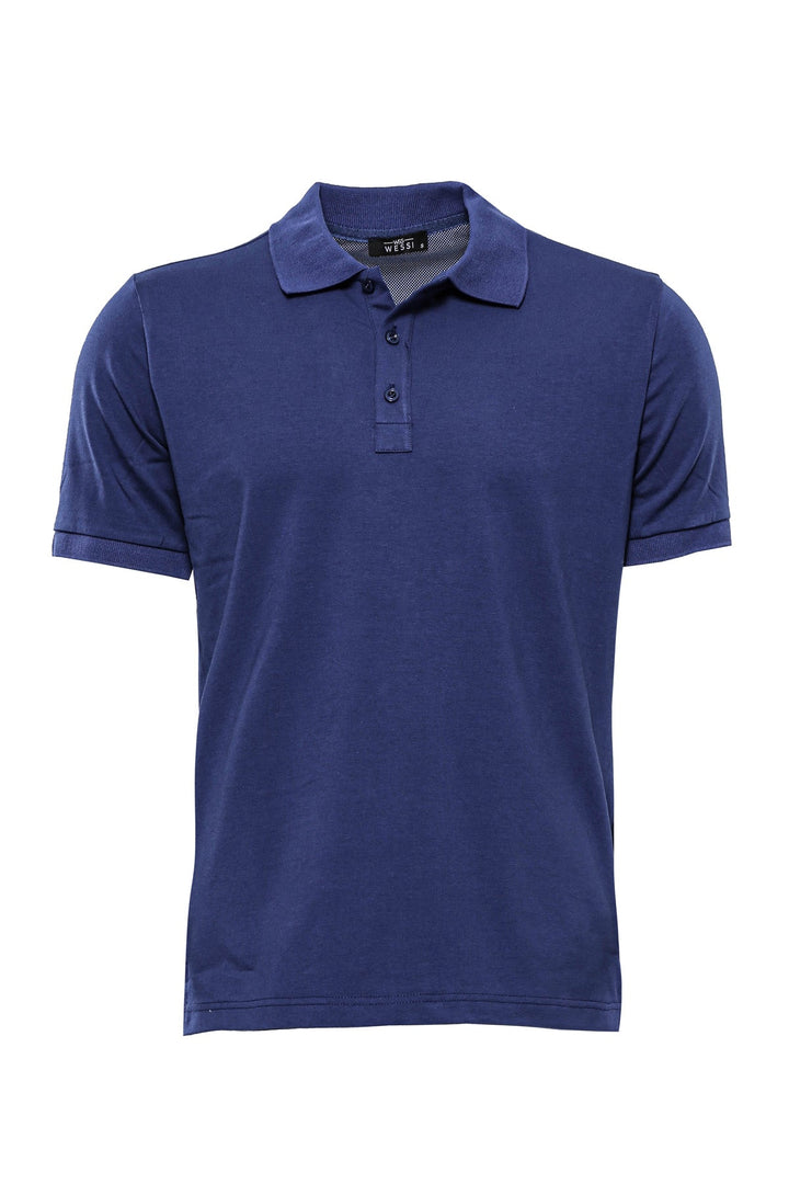 WSS Navy blue Polo Collar T-shirt  - Singen