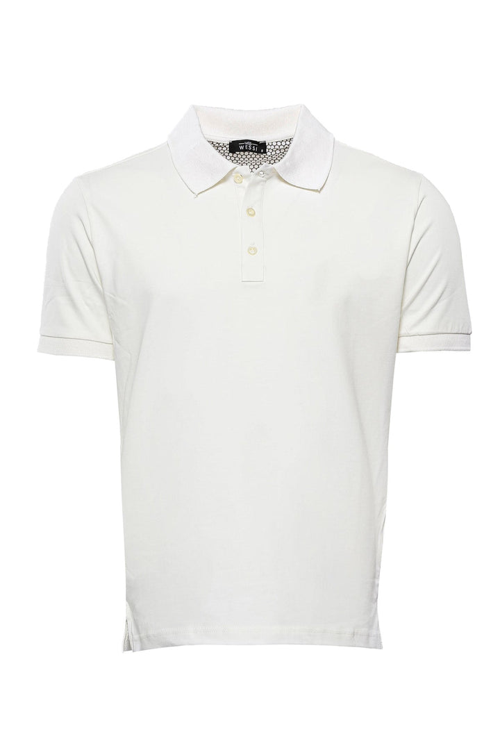 WSS Cream Polo Collar Men's T-shirt  - Singen