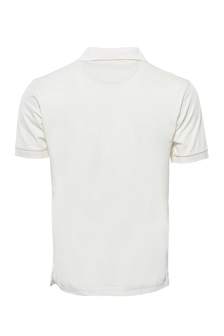 WSS Cream Polo Collar Men's T-shirt  - Singen