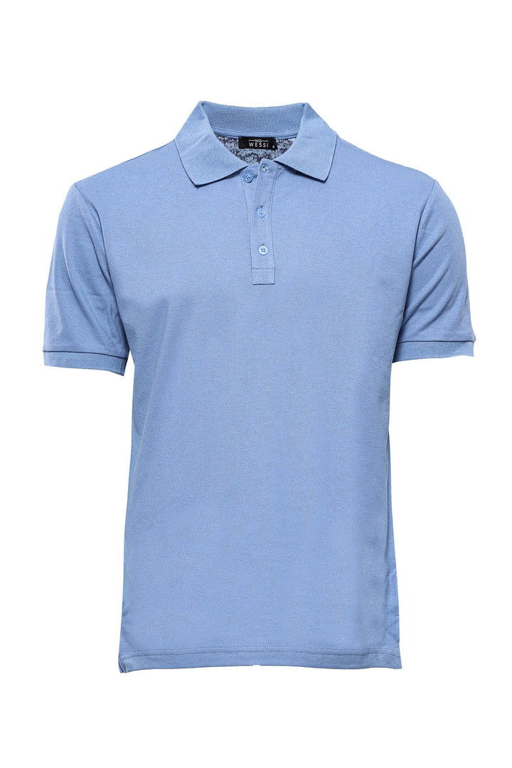 WSS Oxford Polo Collar Blue T-shirt  - Singen