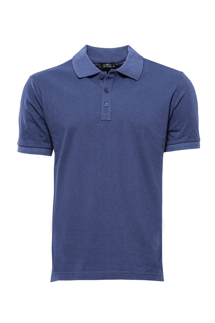 WSS Oxford Navy Polo Collar T-shirt  - Singen