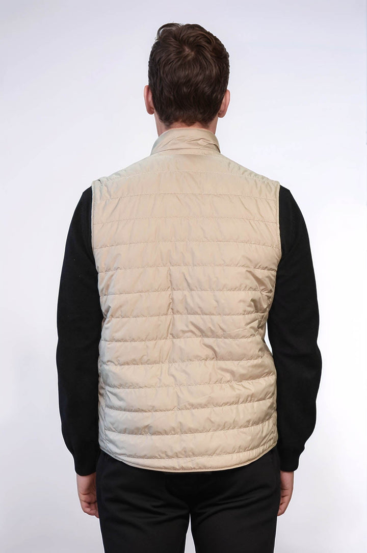 WSS Quilted Sleeveless Beige Men Down Vest  - Cinisello Balsamo