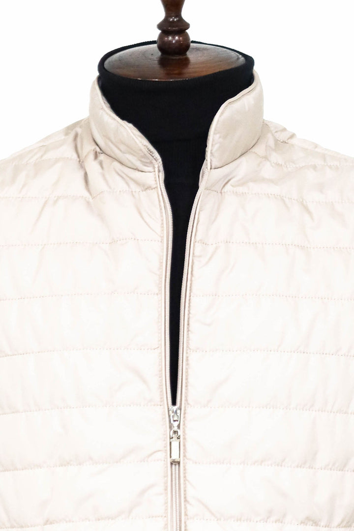 WSS Quilted Sleeveless Beige Men Down Vest  - Niederkassel