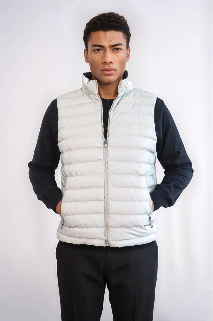 WSS Reversible Puffer Cream Men Down Vest  - Toms River