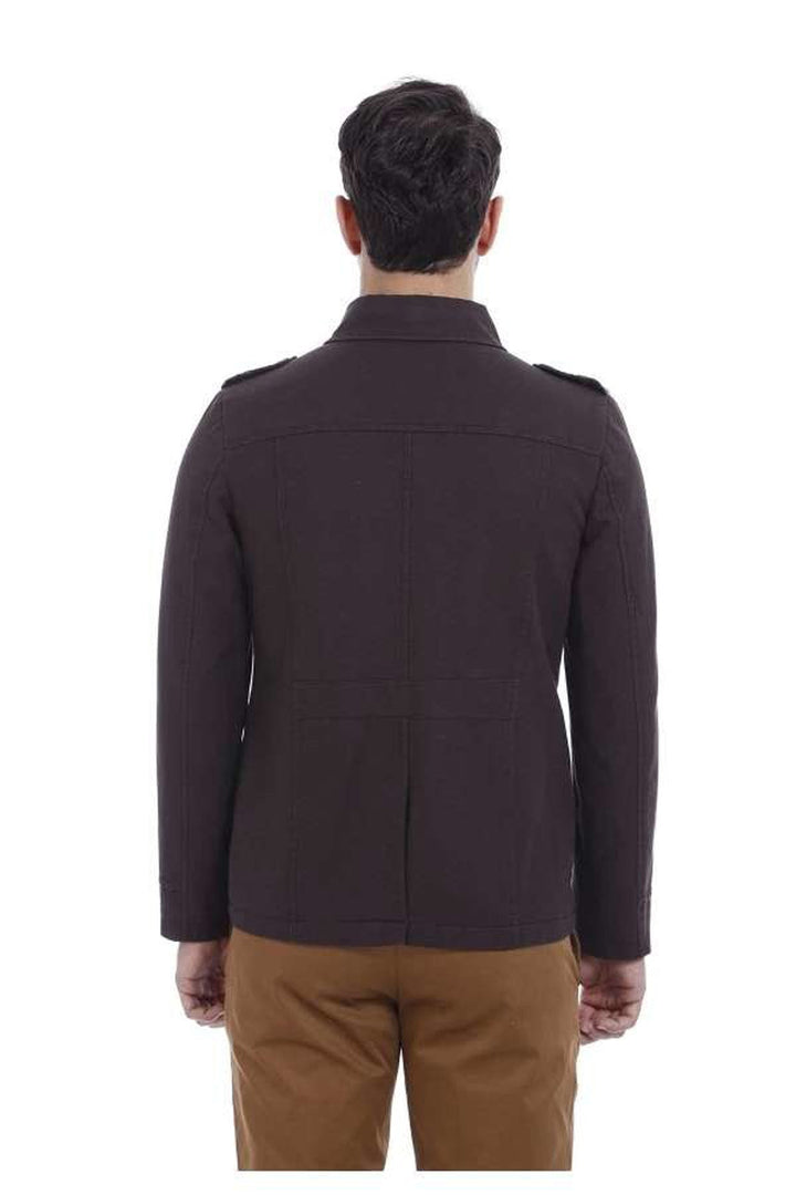WSS Epaulette 4 Pockets Washed Brown Coat- - Saratoga Springs