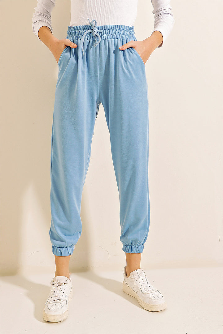 BGD Women Sweatpants Bottoms - Light Blue - Ivry-sur-Seine