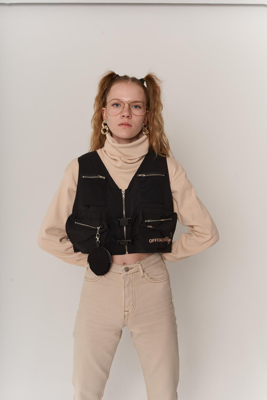 HLLY Women Police Vest Black - Diamond Bar
