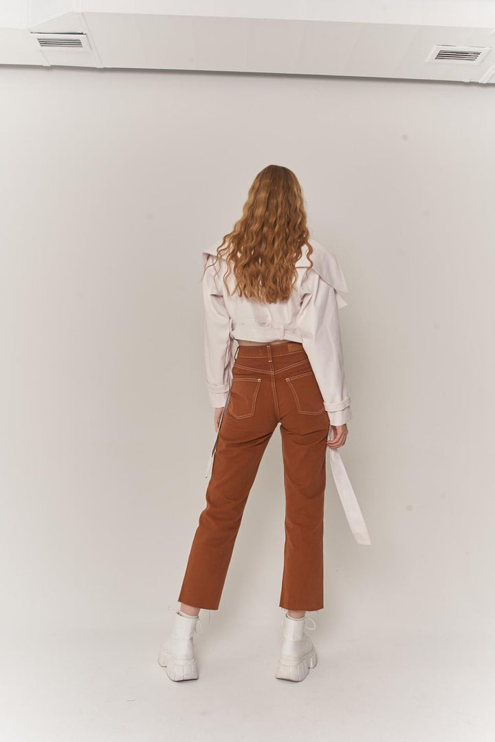 HLLY Women Neeko Leather Jacket White - Vista