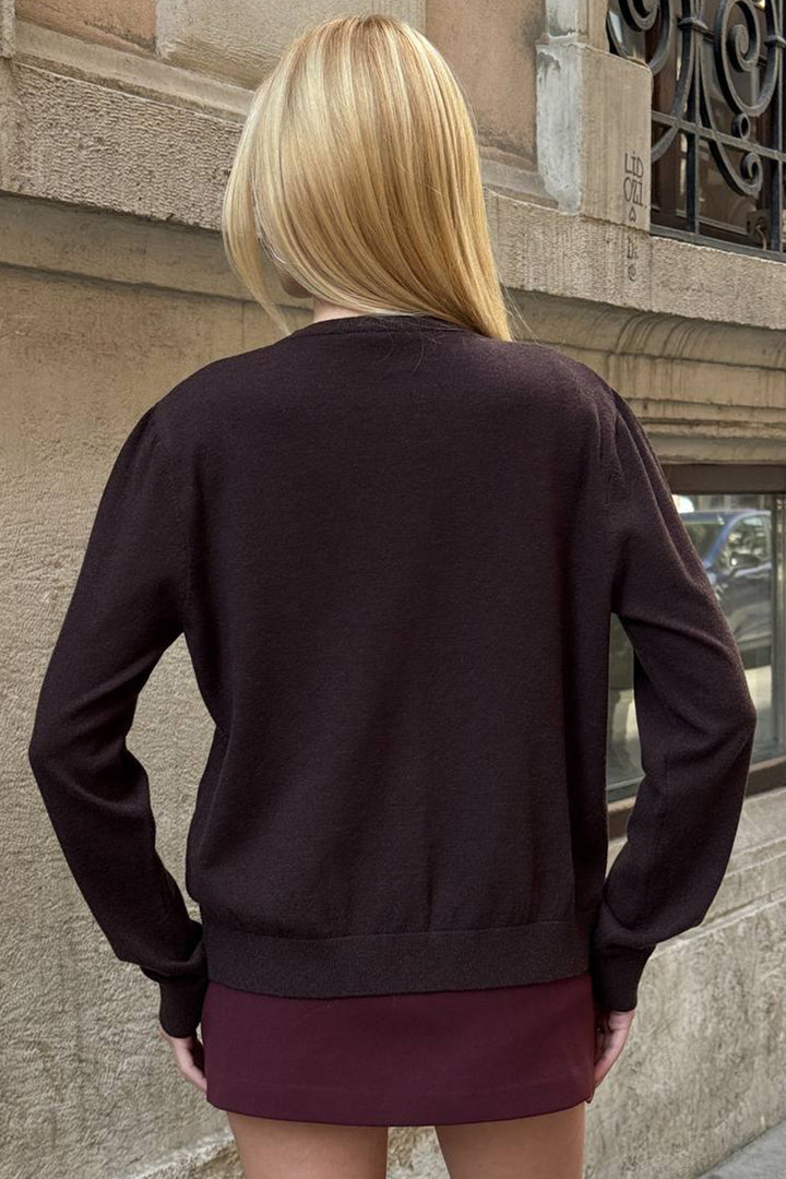 BCHZCK-251267 Bitter Coffee Bicycle Neck Buttoned Cardigan Sweater - Wilmington