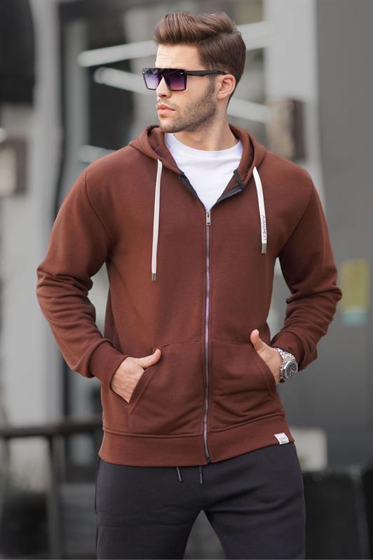 MDX Bitter Coffee Zippered Hooded Sweatshirt 6161 - Worcester